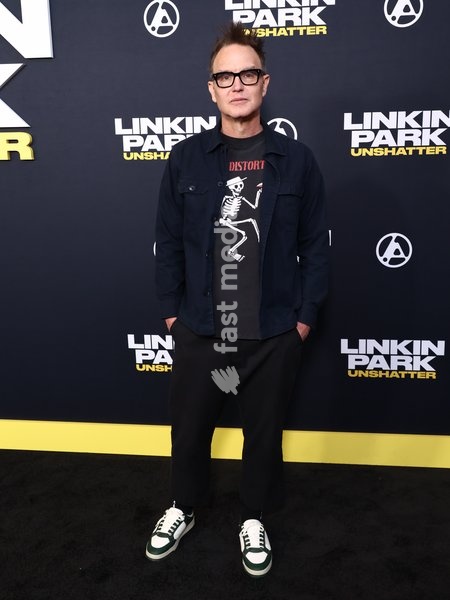 Mark Hoppus at the World Premiere Of Trafalgar Releasing's 'Linkin Park: Unshattered' held at the AMC The Grove 14 on September 24, 2026 in Beverly Grove, Los Angeles, California, United States