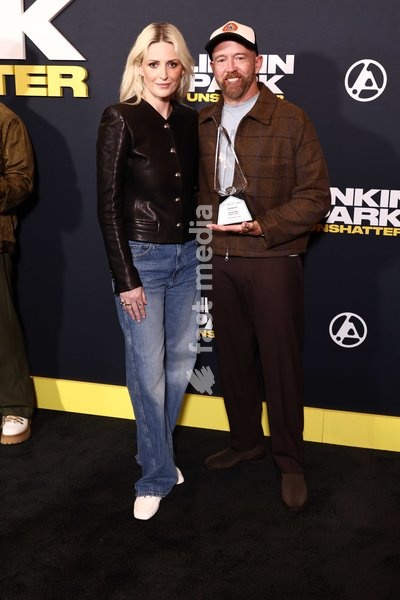 Emily Armstrong and Dave Farrell at the World Premiere Of Trafalgar Releasing's 'Linkin Park: Unshattered' held at the AMC The Grove 14 on September 24, 2026 in Beverly Grove, Los Angeles, California, United States