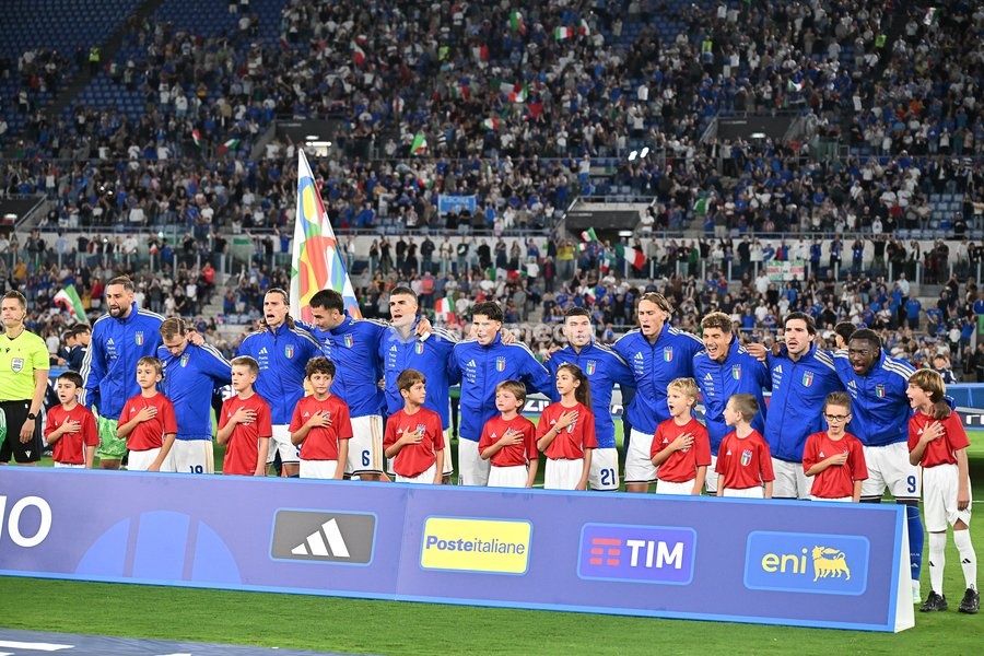 The starting line up of Italy during the Italy vs Belgium match of the 2026 UEFA Nations League at Olympic Stadium in Rome, Italy, on 25 September 2026. Italy vs Belgium 0-2