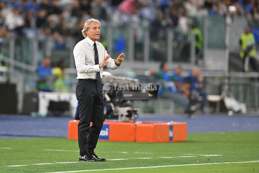 Roberto Mancini head coach of Italy during the Italy vs Belgium match of the 2026 UEFA Nations League at Olympic Stadium in Rome, Italy, on 25 September 2026. Italy vs Belgium 0-2