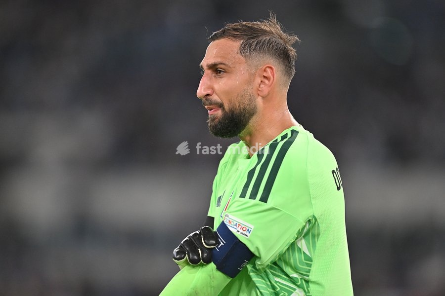 Gianluigi Donnarumma of Italy during the Italy vs Belgium match of the 2026 UEFA Nations League at Olympic Stadium in Rome, Italy, on 25 September 2026. Italy vs Belgium 0-2