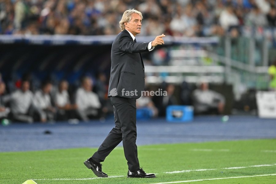 Roberto Mancini head coach of Italy during the Italy vs Belgium match of the 2026 UEFA Nations League at Olympic Stadium in Rome, Italy, on 25 September 2026. Italy vs Belgium 0-2