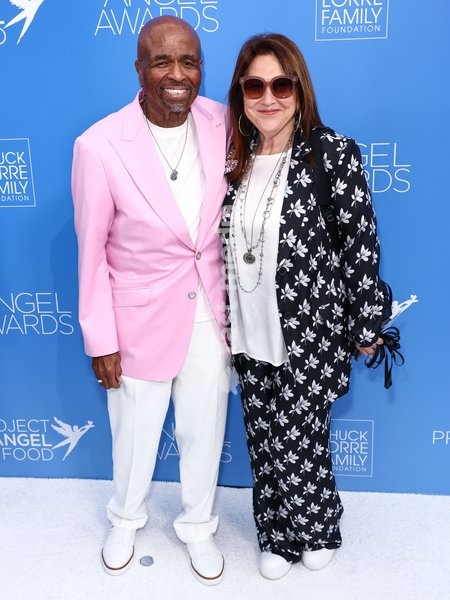 HOLLYWOOD, LOS ANGELES, CALIFORNIA, USA - SEPTEMBER 26: William Stanford Davis and wife Laura Pallas arrive at Project Angel Food's Angel Awards 2026 held at The Chuck Lorre Family Foundation Campus at Project Angel Food on September 26, 2026 in Hollywood, Los Angeles, California, United States