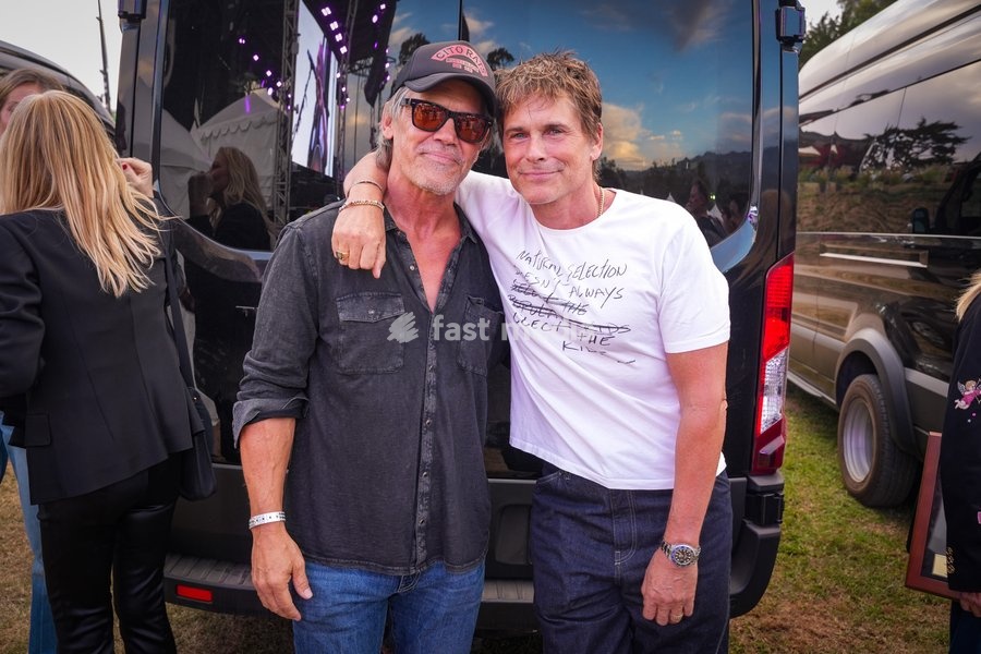 Actors and Montecito residents, Josh Brolin and Rob Lowe, make an appearance at the One805Live! benefit concert with proceeds benefitting first responders of Santa Barbara County. Carpinteria, USA, Saturday 26th September 2026