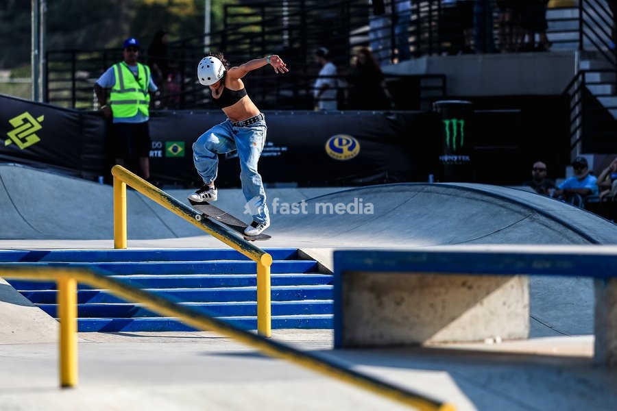September 27, 2026, Barueri, São Paulo, Brazil: SÃO PAULO (SP), BRAZIL – SEPTEMBER 27: Maria Lucia won the street category title at the second stage of the 2026 Brazilian Skateboarding Circuit. An athlete is shown during her run in the final of the Banco do Brasil Professional Skateboarding Circuit…