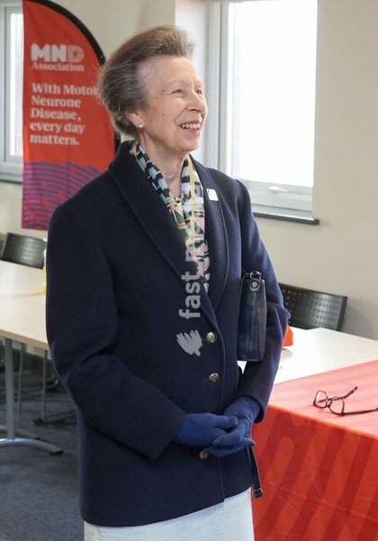 YORK, ENGLAND - SEPTEMBER 28: Princess Anne, Princess Royal smiles as she speaks with Sir Kevin Sinfield during the 7 in 7: The Grand Finale at the University of York Athletics Track on September 28, 2026 in York, England. Sir Kevin Sinfield is running an ultra marathon every day for seven days to…