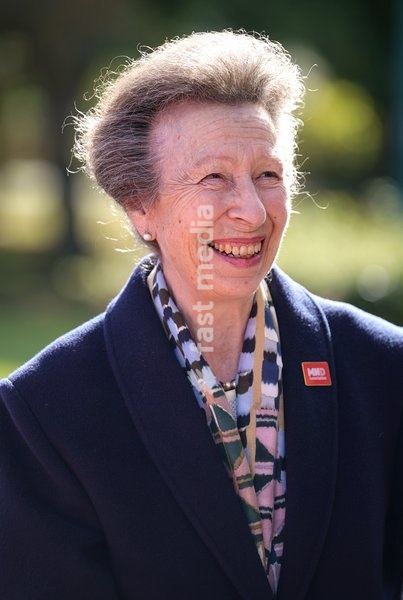 YORK, ENGLAND - SEPTEMBER 28: Princess Anne, Princess Royal laughs during the 7 in 7: The Grand Finale at the University of York Athletics Track on September 28, 2026 in York, England. Sir Kevin Sinfield is running an ultra marathon every day for seven days to raise money for motor neurone disease…