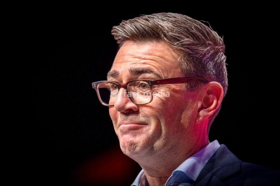Prime Minister and Labour Party Leader Andy Burnham delivers his first leader’s speech at the Labour Party Conference at the ACC Liverpool, Liverpool, UK, on 29 September 2026. Burnham set out his government’s plans on social care, pensions, public ownership of utilities, electoral reform and the…