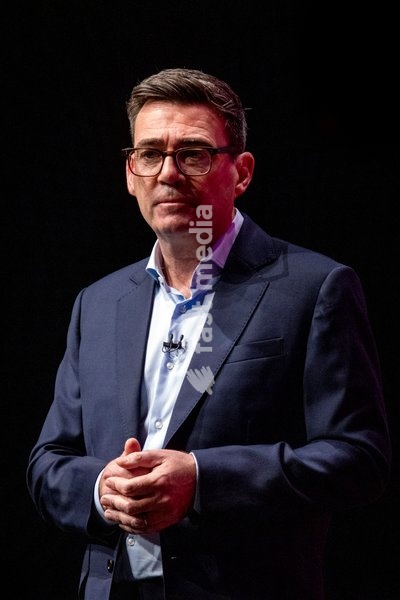 Prime Minister and Labour Party Leader Andy Burnham delivers his first leader’s speech at the Labour Party Conference at the ACC Liverpool, Liverpool, UK, on 29 September 2026. Burnham set out his government’s plans on social care, pensions, public ownership of utilities, electoral reform and the…