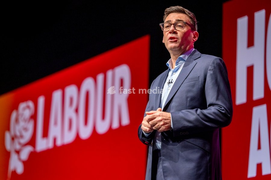 Prime Minister and Labour Party Leader Andy Burnham delivers his first leader’s speech at the Labour Party Conference at the ACC Liverpool, Liverpool, UK, on 29 September 2026. Burnham set out his government’s plans on social care, pensions, public ownership of utilities, electoral reform and the…