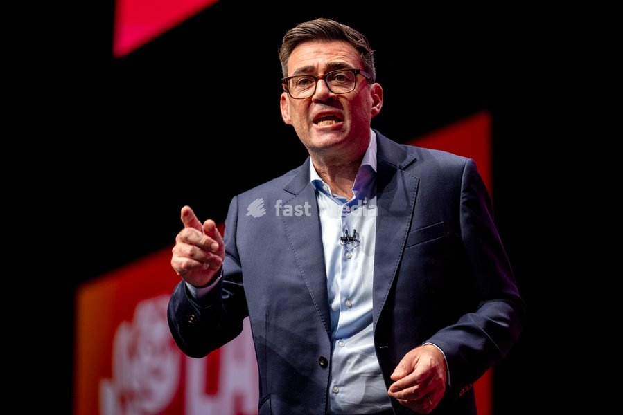 Prime Minister and Labour Party Leader Andy Burnham delivers his first leader’s speech at the Labour Party Conference at the ACC Liverpool, Liverpool, UK, on 29 September 2026. Burnham set out his government’s plans on social care, pensions, public ownership of utilities, electoral reform and the…