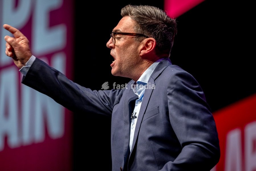 Prime Minister and Labour Party Leader Andy Burnham delivers his first leader’s speech at the Labour Party Conference at the ACC Liverpool, Liverpool, UK, on 29 September 2026. Burnham set out his government’s plans on social care, pensions, public ownership of utilities, electoral reform and the…