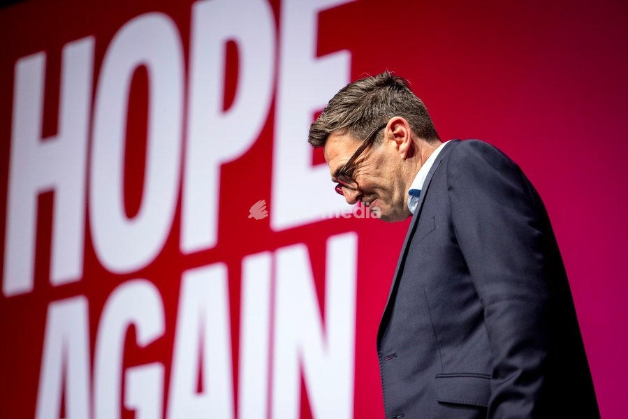 Prime Minister and Labour Party Leader Andy Burnham delivers his first leader’s speech at the Labour Party Conference at the ACC Liverpool, Liverpool, UK, on 29 September 2026. Burnham set out his government’s plans on social care, pensions, public ownership of utilities, electoral reform and the…