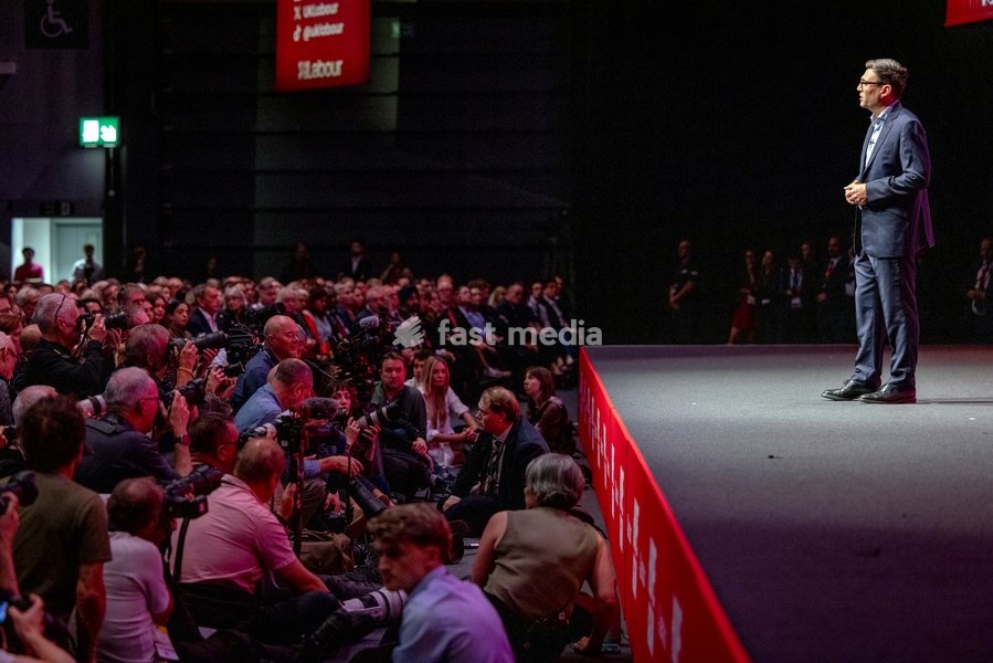 Prime Minister and Labour Party Leader Andy Burnham delivers his first leader’s speech at the Labour Party Conference at the ACC Liverpool, Liverpool, UK, on 29 September 2026. Burnham set out his government’s plans on social care, pensions, public ownership of utilities, electoral reform and the…