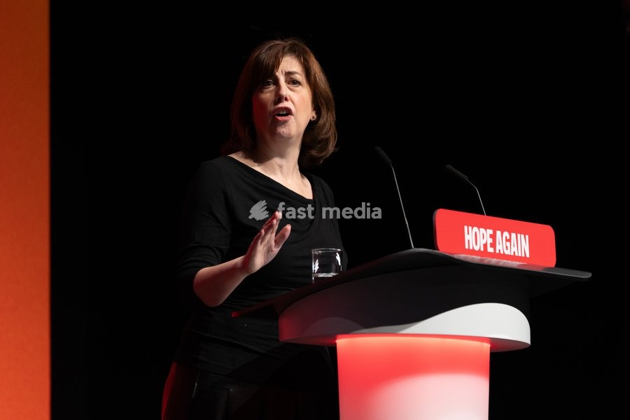 Education Secretary Lucy Powell on stage at the Labour Party Conference at the ACC Liverpool. Picture date: Wednesday September 30, 2026