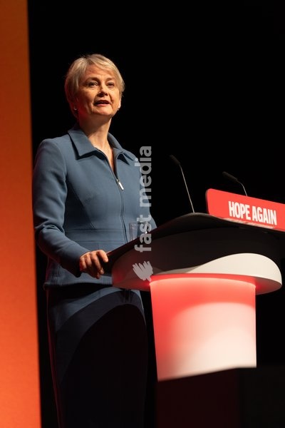 Yvette Cooper, UK health secretary, speaks at the UK Labour Party annual conference in Liverpool, UK, on 30 September 2026