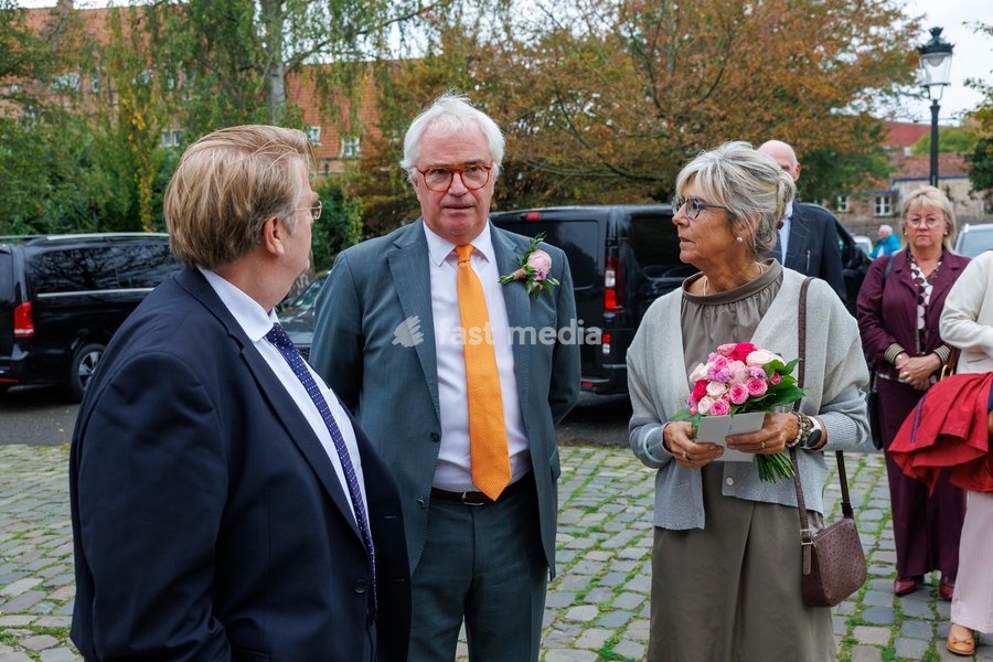 Former West-Flanders province governor Carl Decaluwe pictured during the oath taking ceremony as acting governor of West Flanders, on Wednesday 30 September 2026, in Brugge