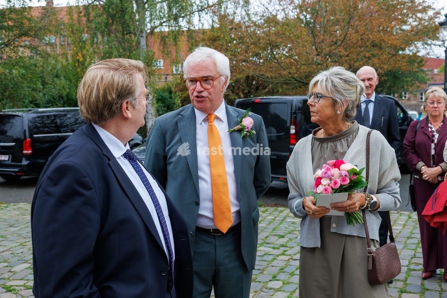 Former West-Flanders province governor Carl Decaluwe pictured during the oath taking ceremony as acting governor of West Flanders, on Wednesday 30 September 2026, in Brugge