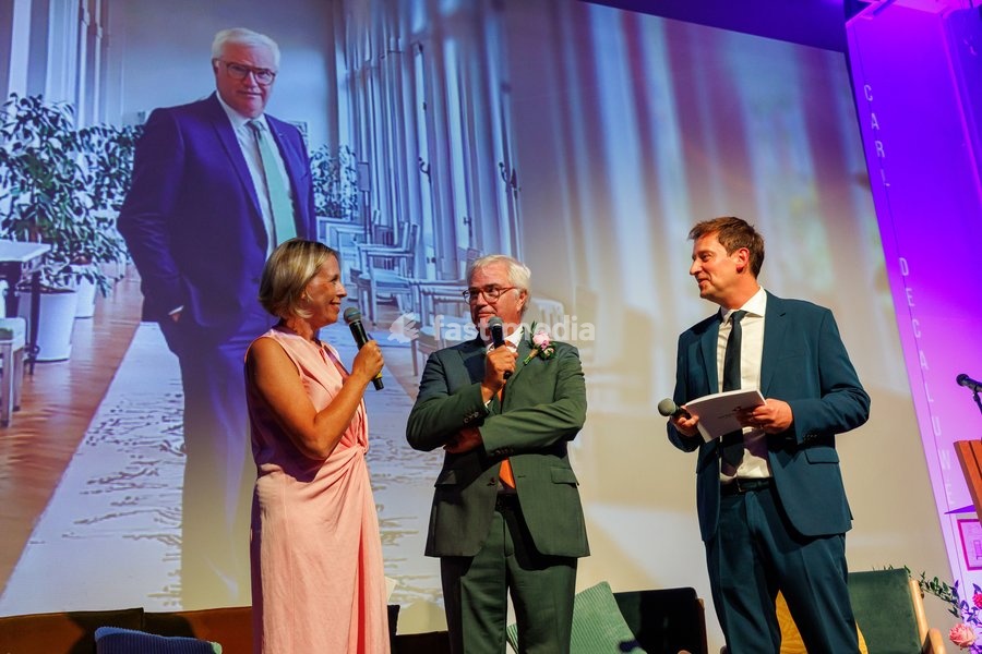 Former West-Flanders province governor Carl Decaluwe pictured during the oath taking ceremony as acting governor of West Flanders, on Wednesday 30 September 2026, in Brugge