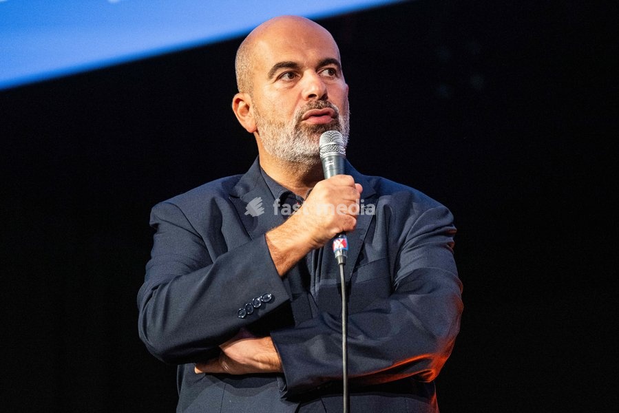 Director Marc Fitoussi delivers a speech during the opening night of the 41st edition of FIFF Festival International du Film Francophone de Namur (Namur International French-speaking Film Festival) (30/09-04/10), Wednesday 30 September 2026 in Namur
