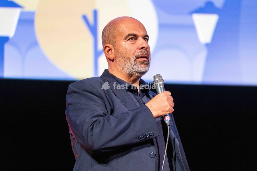 Director Marc Fitoussi delivers a speech during the opening night of the 41st edition of FIFF Festival International du Film Francophone de Namur (Namur International French-speaking Film Festival) (30/09-04/10), Wednesday 30 September 2026 in Namur