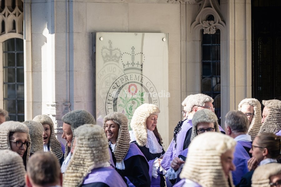 Judges and members of the legal profession walk from the Supreme Court across Parliament Square to Westminster Abbey in London, UK, on 1 October 2026, for a service marking the start of the new legal year in a tradition dating back to 1897
