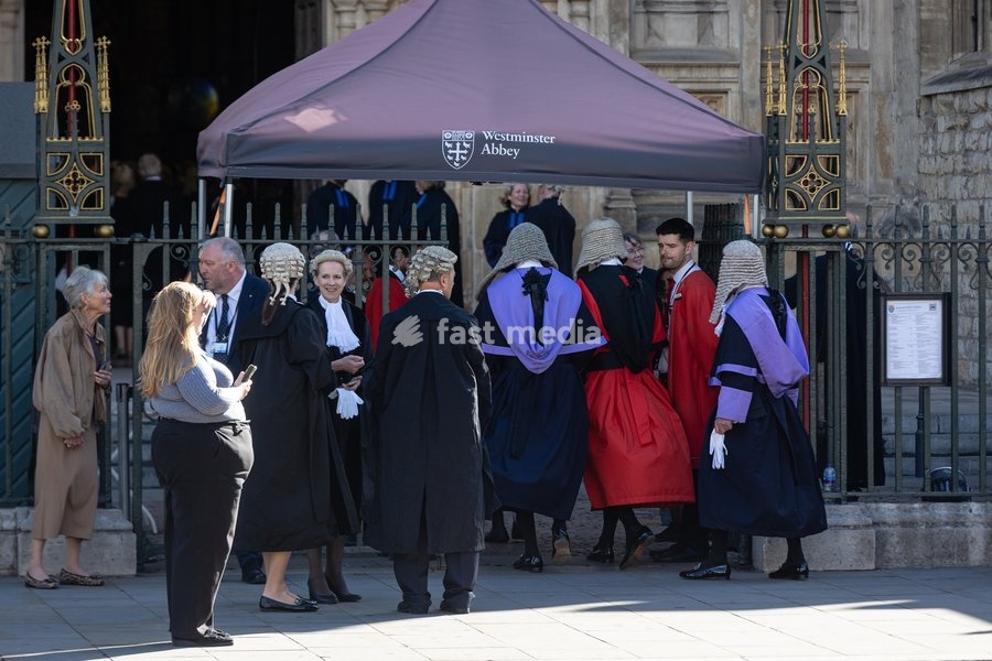 Judges and members of the legal profession walk from the Supreme Court across Parliament Square to Westminster Abbey in London, UK, on 1 October 2026, for a service marking the start of the new legal year in a tradition dating back to 1897