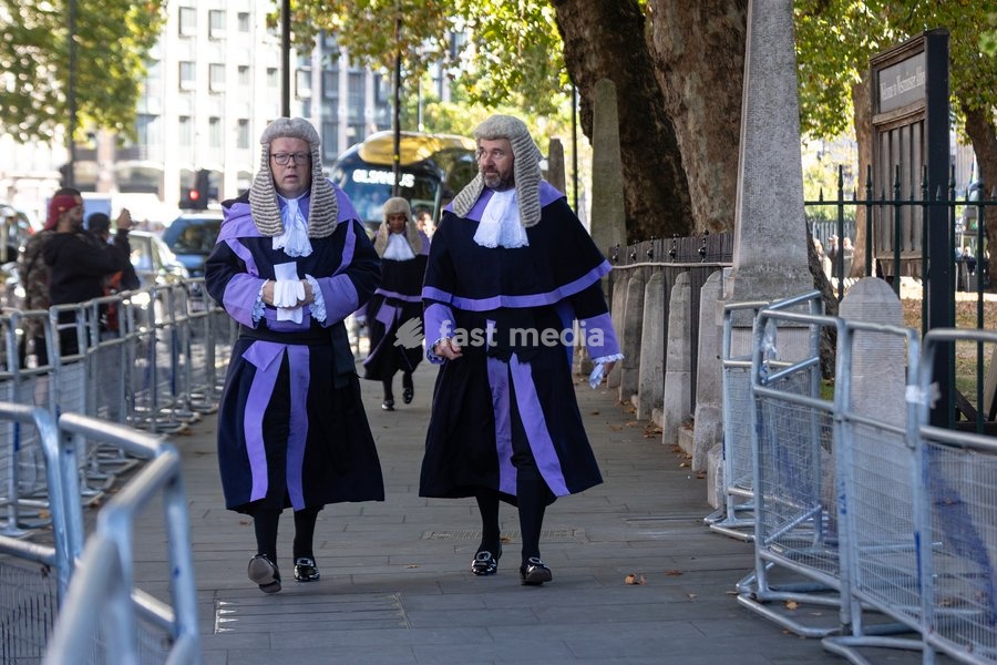 Judges and members of the legal profession walk from the Supreme Court across Parliament Square to Westminster Abbey in London, UK, on 1 October 2026, for a service marking the start of the new legal year in a tradition dating back to 1897
