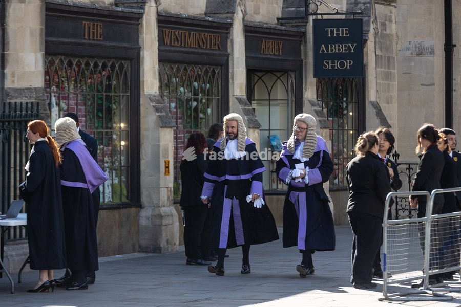 Judges and members of the legal profession walk from the Supreme Court across Parliament Square to Westminster Abbey in London, UK, on 1 October 2026, for a service marking the start of the new legal year in a tradition dating back to 1897