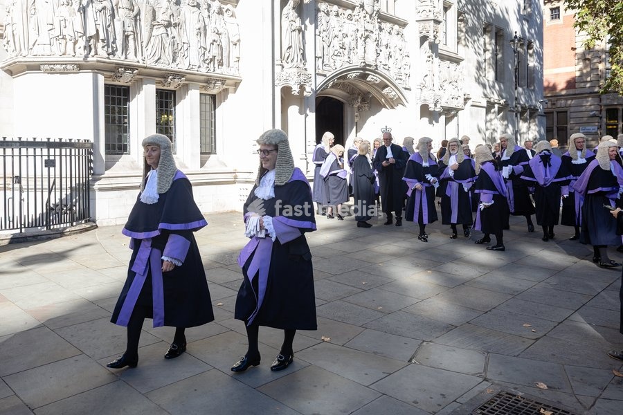 Judges and members of the legal profession walk from the Supreme Court across Parliament Square to Westminster Abbey in London, UK, on 1 October 2026, for a service marking the start of the new legal year in a tradition dating back to 1897