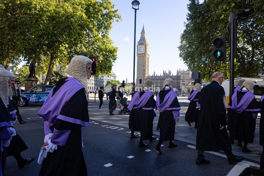 Judges and members of the legal profession walk from the Supreme Court across Parliament Square to Westminster Abbey in London, UK, on 1 October 2026, for a service marking the start of the new legal year in a tradition dating back to 1897