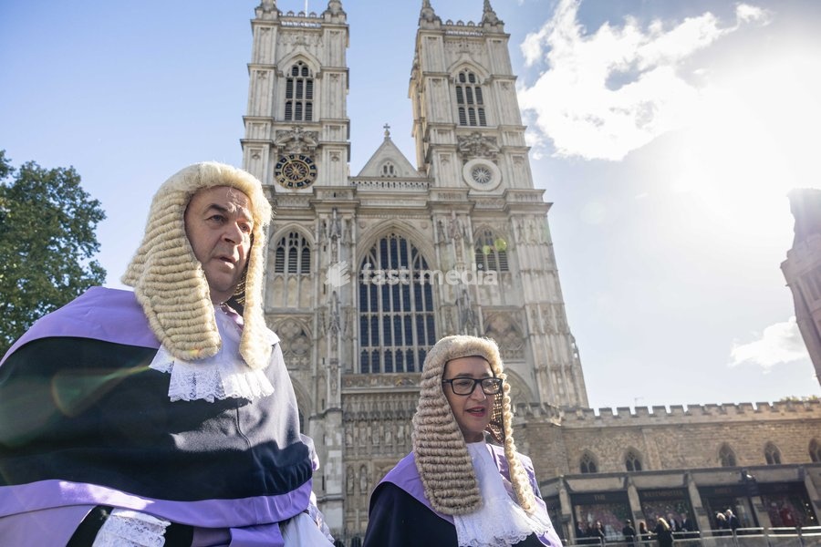 Judges and members of the legal profession walk from the Supreme Court across Parliament Square to Westminster Abbey in London, UK, on 1 October 2026, for a service marking the start of the new legal year in a tradition dating back to 1897