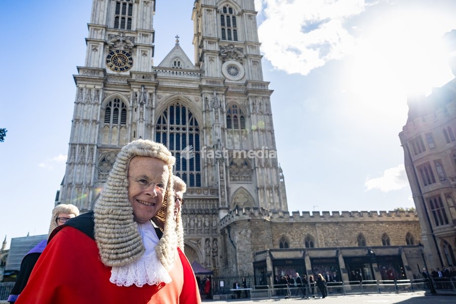 Judges and members of the legal profession walk from the Supreme Court across Parliament Square to Westminster Abbey in London, UK, on 1 October 2026, for a service marking the start of the new legal year in a tradition dating back to 1897