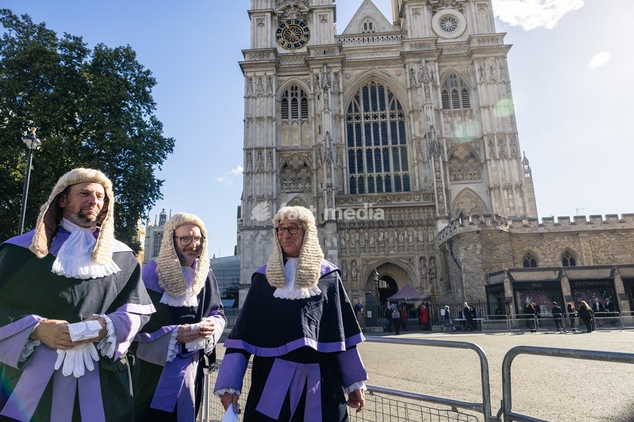 Judges and members of the legal profession walk from the Supreme Court across Parliament Square to Westminster Abbey in London, UK, on 1 October 2026, for a service marking the start of the new legal year in a tradition dating back to 1897