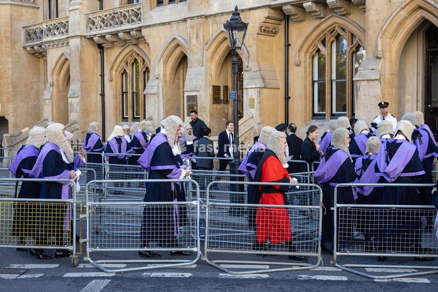 Judges and members of the legal profession walk from the Supreme Court across Parliament Square to Westminster Abbey in London, UK, on 1 October 2026, for a service marking the start of the new legal year in a tradition dating back to 1897