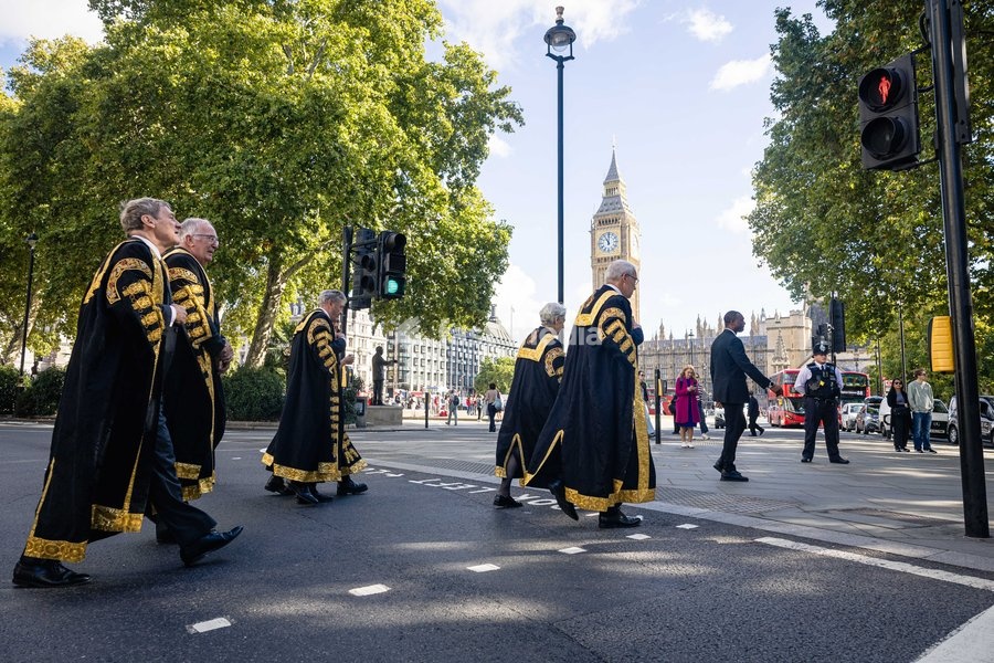 Judges and members of the legal profession walk from the Supreme Court across Parliament Square to Westminster Abbey in London, UK, on 1 October 2026, for a service marking the start of the new legal year in a tradition dating back to 1897