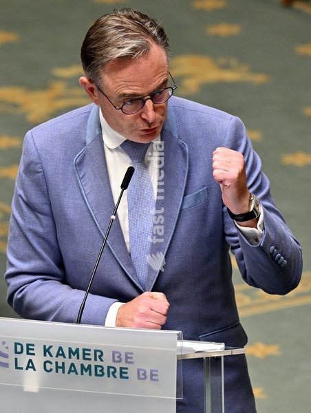 Prime Minister Bart De Wever pictured during a plenary session of the Chamber at the federal parliament in Brussels., Thursday 1 October 2026. This is the 'rentree' session after the summer break