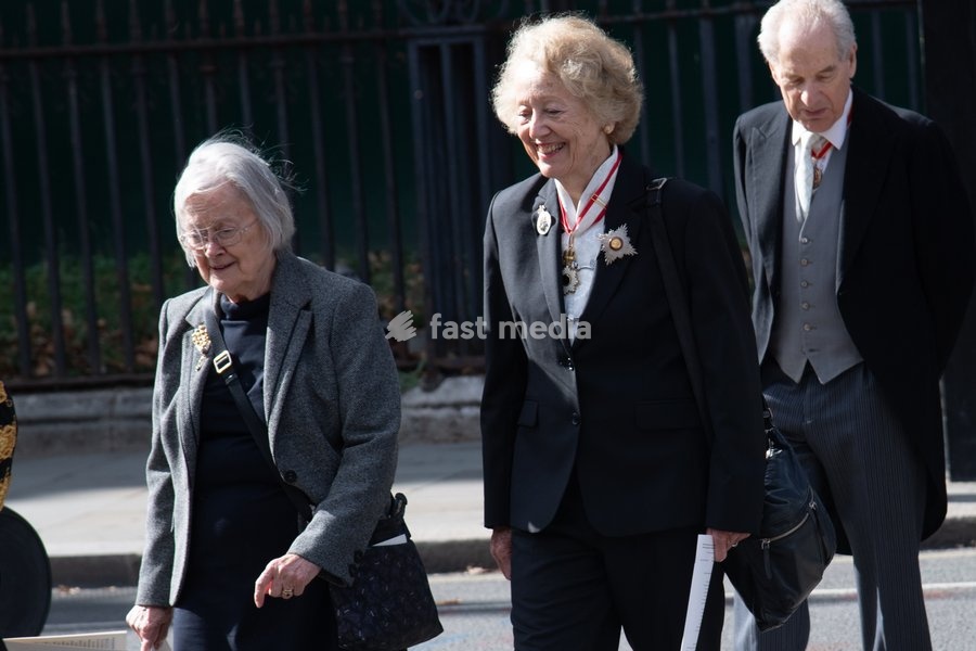(L) - Lady Hale - Brenda Hale, Baroness Hale of Richmond is seen walking to Parliament after attending The Judges Service To Mark the Start of The 2026 Legal Year - Whitehall, London, England, UK on Thursday 1 October, 2026