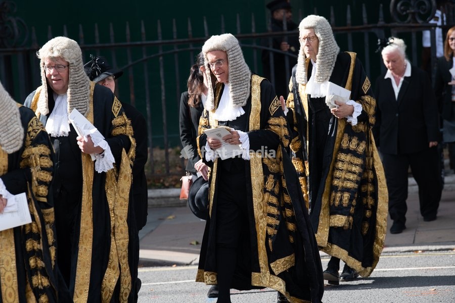 Supreme Court Judges is seen walking to Parliament after attending The Judges Service To Mark the Start of The 2026 Legal Year - Whitehall, London, England, UK on Thursday 1 October, 2026