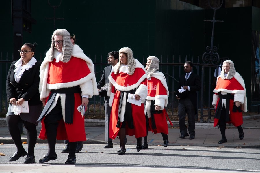 High Court Judges are seen walking to Parliament after attending The Judges Service To Mark the Start of The 2026 Legal Year - Whitehall, London, England, UK on Thursday 1 October, 2026