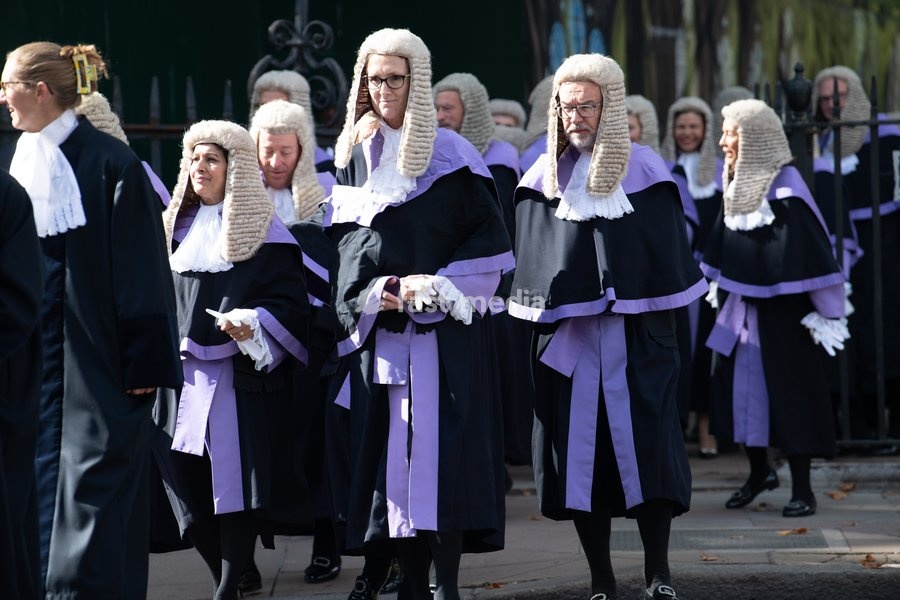 Circuit Judges are seen walking to Parliament after attending The Judges Service To Mark the Start of The 2026 Legal Year - Whitehall, London, England, UK on Thursday 1 October, 2026