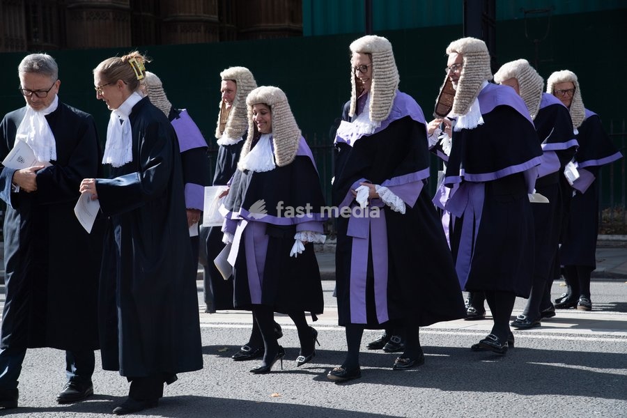Circuit Judges are seen walking to Parliament after attending The Judges Service To Mark the Start of The 2026 Legal Year - Whitehall, London, England, UK on Thursday 1 October, 2026