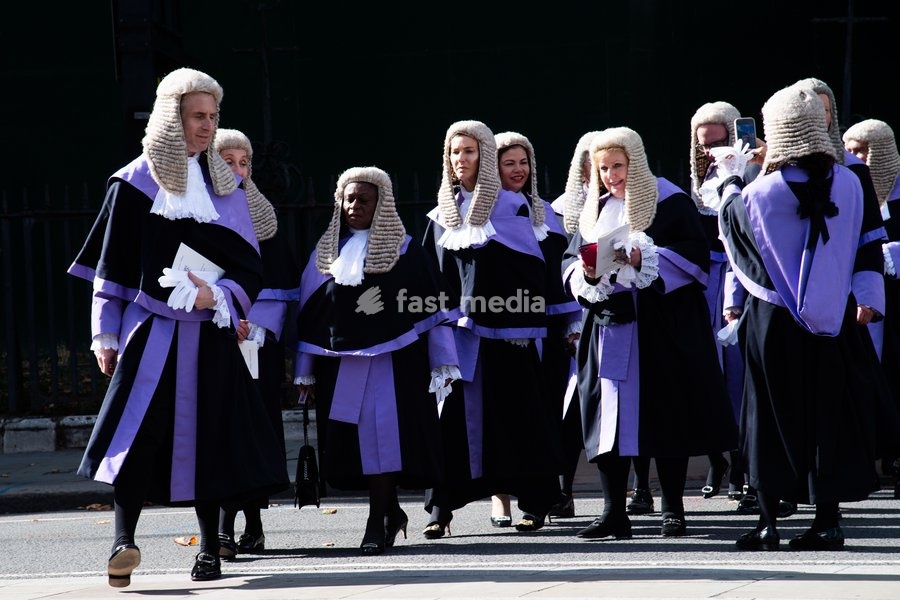 Circuit Judges are seen walking to Parliament after attending The Judges Service To Mark the Start of The 2026 Legal Year - Whitehall, London, England, UK on Thursday 1 October, 2026