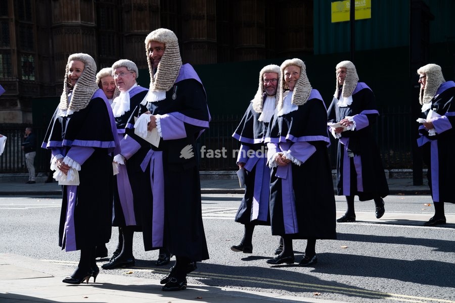 Circuit Judges are seen walking to Parliament after attending The Judges Service To Mark the Start of The 2026 Legal Year - Whitehall, London, England, UK on Thursday 1 October, 2026