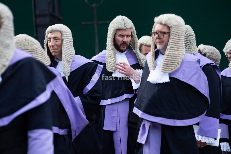 Circuit Judges are seen walking to Parliament after attending The Judges Service To Mark the Start of The 2026 Legal Year - Whitehall, London, England, UK on Thursday 1 October, 2026