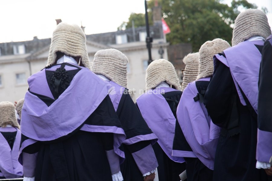 Circuit Judges are seen walking to Parliament after attending The Judges Service To Mark the Start of The 2026 Legal Year - Whitehall, London, England, UK on Thursday 1 October, 2026