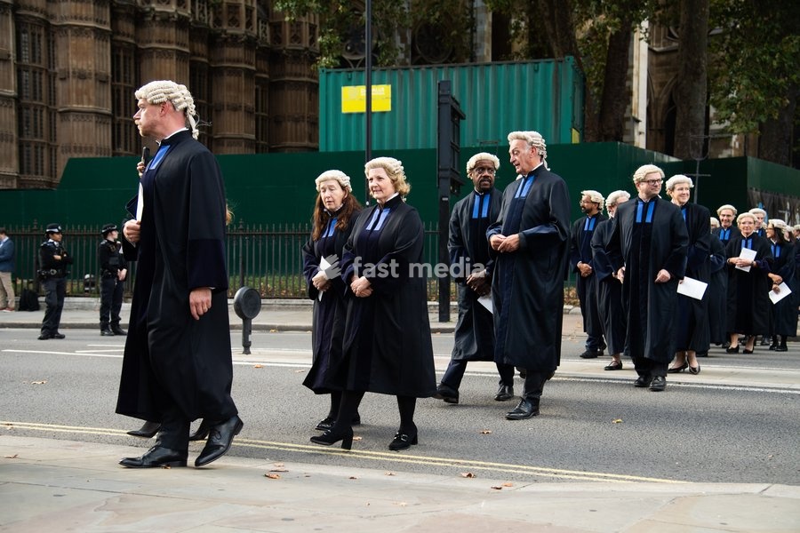 District Judges are seen walking to Parliament after attending The Judges Service To Mark the Start of The 2026 Legal Year - Whitehall, London, England, UK on Thursday 1 October, 2026