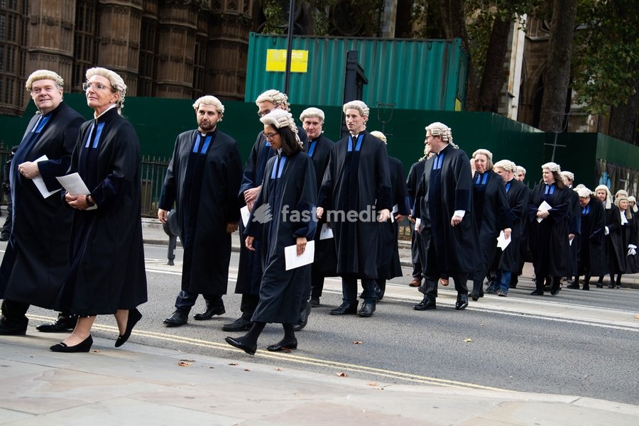 District Judges are seen walking to Parliament after attending The Judges Service To Mark the Start of The 2026 Legal Year - Whitehall, London, England, UK on Thursday 1 October, 2026