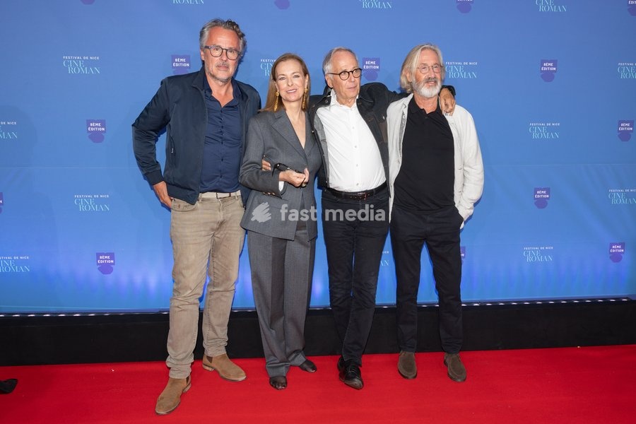 A Guest, Carole Bouquet and Fabrice Luchini, alongside director Martin Provost, at Pathé Gare du Sud for the Nice Cinéroman Festival, attending the presentation of the film Demain je tombe amoureux, directed by Martin Provost, in Nice, on September 28, 2026