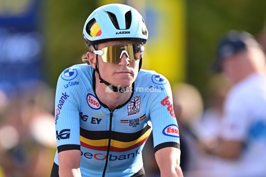 Belgian Niels Driesen pictured after finishing third of the Men U23 Road Race race (141,8km) at the cycling UEC Road European Championships, in Ljubljana, Slovenia Friday 2 October 2026. The UEC Road European Championships are taking place from 02 to 07 October in Ljubljana, Slovenia
